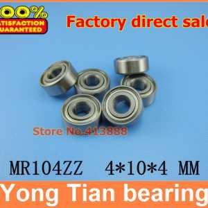 NBZH  free shipping Wholesale Double Shielded Mini Ball Bearings MR104ZZ 4*10*4 mm high quality ABEC-1 Z2  500PCS/lot