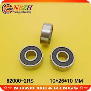 Special bearings 62000 2RS 62000-2RS 10X26X10 10*26*10mm Double Shielded Deep Ball Bearings Large breadth 62000ZZ