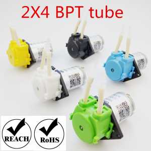 12V DC DIY Colour Dosing Pump Peristaltic Dosing Head For Aquarium Lab Analytical Water with Pharmed BPT 2*4 tube and connectors