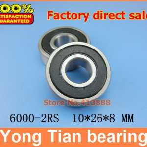 (1pcs) High quality deep groove ball bearing double rubber sealing cover 6000-2RS 10*26*8 mm