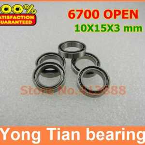 High Quality ABEC-3 Z2V1 6700 OPEN 10*15*3 mm open metric miniature deep groove ball bearing