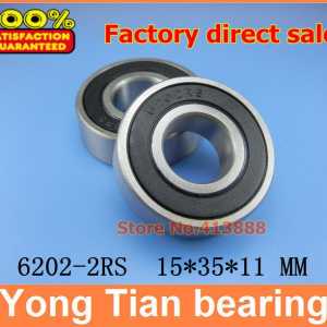 1pcs double Rubber sealing cover deep groove ball bearing 6202-2RS 15*35*11 mm