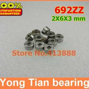 50pcs free shipping thin wall deep groove ball bearing 692ZZ 2*6*3 mm