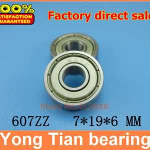 1000pcs/lot free shipping Wholesale Double Shielded Miniature Deep Groove Ball Bearings 607ZZ 7*19*6 mm