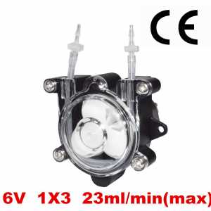 6V DC Dosing Pump Peristaltic Head Multifunction Mini Pump Lab Analytical Water Pump for Aquarium Chemicals Liquid max 23ml/min