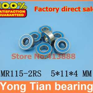 NBZH 500pcs/lot free shipping High quality blue double rubber sealing cover miniature  ball bearing MR115-2RS 5*11*4 mm