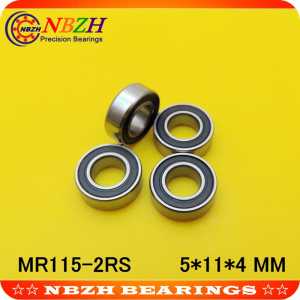 NBZH sale price 10pcs High quality  ABEC-5 Z2V2 EMQ MR115-2RS  5*11*4 mm Miniature Ball Bearings MR115RS L1150