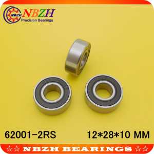10PCS Free Shipping Special bearings 62001 2RS 62001-2RS 12X28X10 12*28*10mm Double Shielded Deep Ball Bearings Large breadth