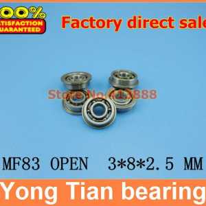 10PCS High Quality ABEC-5 Z2V1  MF83 OPEN RF-830Y52 FLBC3-8 3*8*9.2*2.5*0.6 metric series flanged mini ball bearing MF83K