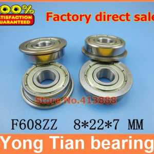 10pcs stainless steel flange high quality ABEC-3 ball bearing SF608zz SF608 SF608-2z SF608-2RS ball bearing 8*22*7 MM