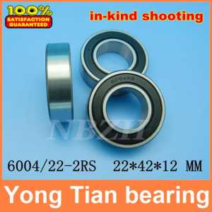10PCS Free Shipping Excavator bearing 6004 2RS 6004/22-2RS 22*42*12mm Double Shielded Deep Ball Bearings Large breadth
