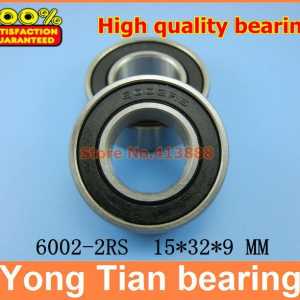 (1pcs) High quality deep groove ball bearing double rubber sealing cover 6002-2RS 15*32*9 mm