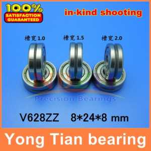 V 608ZZ Outer ring V grooved straightener guide wheel bearings  8*22*7 mm pulley bearings V groove width 1.5 mm V608/22