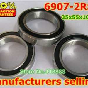100pcs free shipping The Rubber sealing cover  Thin wall deep groove ball bearings 6907-2RS 35*55*10 mm