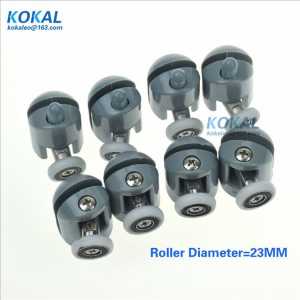 [YSL-DL-23]Free Shipping 8PCS 23MM outer diamter bathroom shower room roller wheel single cabin door pulley