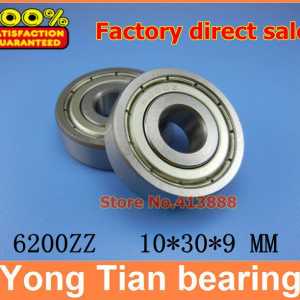 500pcs/lot free shipping Wholesale Miniature deep groove ball bearing 6200ZZ 10*30*9 mm