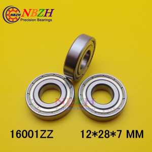 Free Shipping Double Shielded Deep Groove Ball Bearings 16001 16001-2RS 16001ZZ 12*28*7 mm