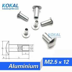 [AL-M2.5*12]100PCS Free Shipping M2.5 Series flat round head furniture rivet M2.5*12mm Aluminium hollow rivet