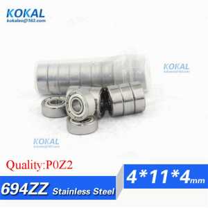 [S694ZZ-P2]Free Shipping 10pcs stainless steel dental bearing with inner 4mm outer 11mm S694zz 694-z 694 ball bearing 4*11*4