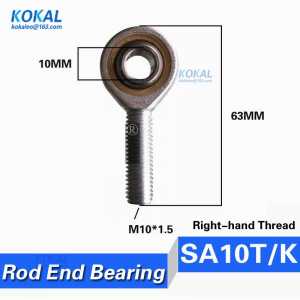 [SA10T/K] high quality fish eye right-hand male thread inner 10mm metric rod ends joint bearing SA10T/K POSA10 SAKB-10F rod ends