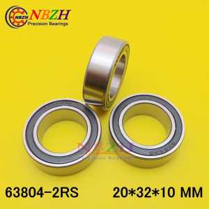 Free Shipping Excavator bearing 63804W10 63804-2RS 20*32*10 20X32X10 mm Double Shielded Deep Ball Bearings Large breadth 63804ZZ