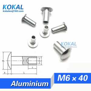 [YK-Al-M6*40]Free Shipping 20PCS M6 Series Door rivet M6*40mm length 35MM semi-tubular Furniture rivet