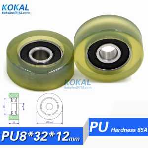 [PU0832-12] 1PCS glass window door 608RS ball bearing PU TPU counting machine rubber bearing wheel pulley PU60832-12 8*32*12mm
