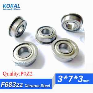 [CF683ZZ-P2]Free Shipping 10pcs chrome steel flange bushing deep groove automotive car ball bearing F683zz F683-zz F683 3*7*3mm