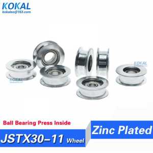 [TX30-11]10PCS 626z 698z 635zz T Type Grooved plated steel non-standard ball bearing H Groove pulley wheel 5/6/7/8/10*30*11mm
