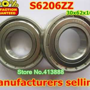 (1pcs) SUS440C environmental corrosion resistant stainless steel deep groove ball bearings S6206ZZ 30*62*16 mm