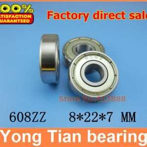 1000pcs/lot free shipping Wholesale Double Shielded Miniature Deep Groove Ball Bearings 608ZZ 8*22*7 mm