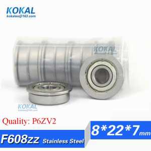 [SF608ZZ-P6]Free Shipping 10pcs stainless steel flange high quality ABEC-5 ball bearing SF80018zz SF60018zz SF608zz ball bearing