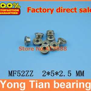 50pcs Free Shipping high quality ABEC-5 Z2V1 flange ball bearings MF52ZZ / LF520ZZ size 2*5*6.2*2.5*0.6 mm