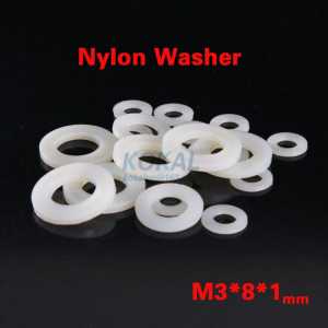 [3*8*1] 500pcs/lot minisize flat type inner 3mm outer diameter 5mm PA66 nylon flat Gasket ring flat washer 3*8*1mm