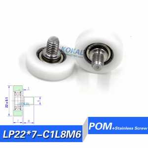 [LP22*7-C1L8M6]Free Shipping 10pcs kitchen rentilator ball bearing roller wheel 6*22*7mm pulley with ball bearing
