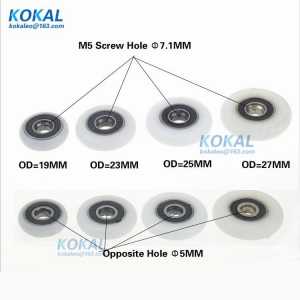 high quality bearing steel wear-resistant wheels Shower room single pulley wheels 19mm 23mm 25mm 27mm rollers