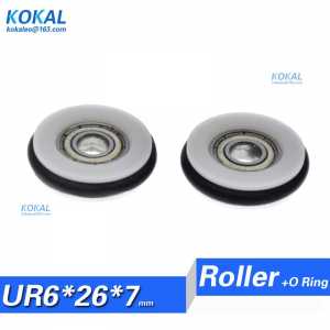 1pcs low noise 696 696z mahjongg tiles bearing the design of a square blackboard sliding wheel bearing rubber wheel 6X26X7mm