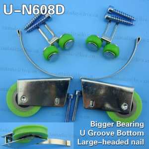 [U-N608D]hot sale high quality U groove sliding wardrobe roller pulley closet window door wheels