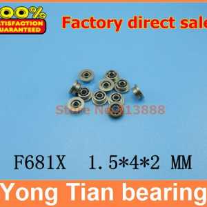 500pcs free shipping flange bearing Thin wall deep groove ball bearings F681X 1.5*4*5.1*2*0.8 mm