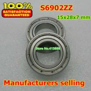 500pcs free shipping  SUS440C environmental corrosion resistant stainless steel deep groove ball bearings S6902ZZ 15*28*7 mm