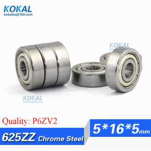 Free Shipping 10pcs ABEC-5 P6 chrome low noise 625zz ball bearing 5mm*16mm*5mm