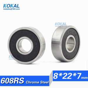 [CM608RS]Free Shipping 10pcs deep groove ball bearing Gcr15 steel inner diameter 8mm bearing bike bearing 608RS 608RZ 8*22*7mm
