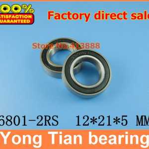 500pcs Free Shipping SUS440C environmental corrosion resistant stainless steel bearings (Rubber seal cover) S6801-2RS 12*21*5 mm