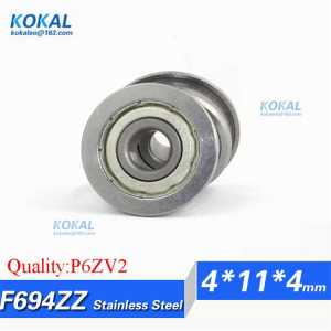 [SF694ZZ-P6] 10pcs Stainless Steel 420C ABEC-7 high precision flange bushing bearing SF694zz SF694-zz F694 4*11*4*12.5*1mm