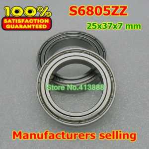 500pcs Free Shipping SUS440C environmental corrosion resistant stainless steel deep groove ball bearings S6805ZZ 25*37*7 mm