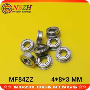 Stainless steel MF84ZZ SMF84ZZ LF-840ZZ mf84 zz SMF84 ZZ 4*8*9.2*3*0.6mm Flange bushing ball bearing