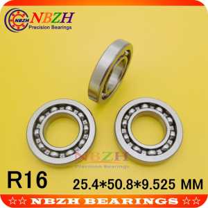 High quality  R16 open 1 x 2 x 3/8"  inch Bearing Miniature Ball Radial Bearings EE9  25.4*50.8*9.525
