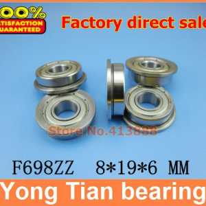 10 PCS SF698ZZ Bearings F698ZZ SF698-2RS Stainless Steel Flanged Bearings SF698-2Z SSF698ZZ 8*19*22*6*1.5 mm