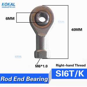 [SI6T/K] high quality Auto Damper Oscillating bearing metric female thread rod ends bearing SI6T/K SIKB6F Rod Ends Bearing
