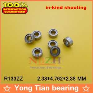 10 PCS High Quality ABEC-5 Z2V2  R133ZZ 3/32"x 3/16"x 3/32" inch 2.38*4.762*2.38 mm miniature shielded ball bearing